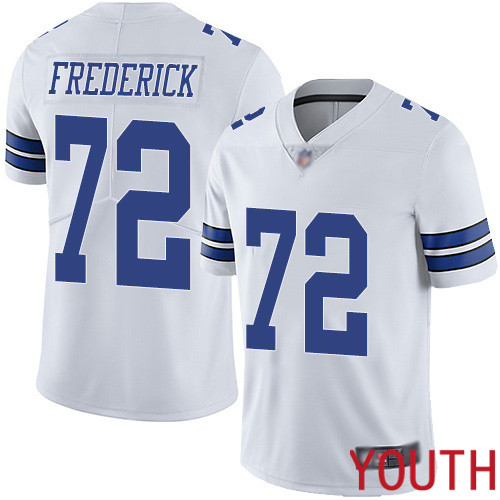 Youth Dallas Cowboys Limited White Travis Frederick Road #72 Vapor Untouchable NFL Jersey